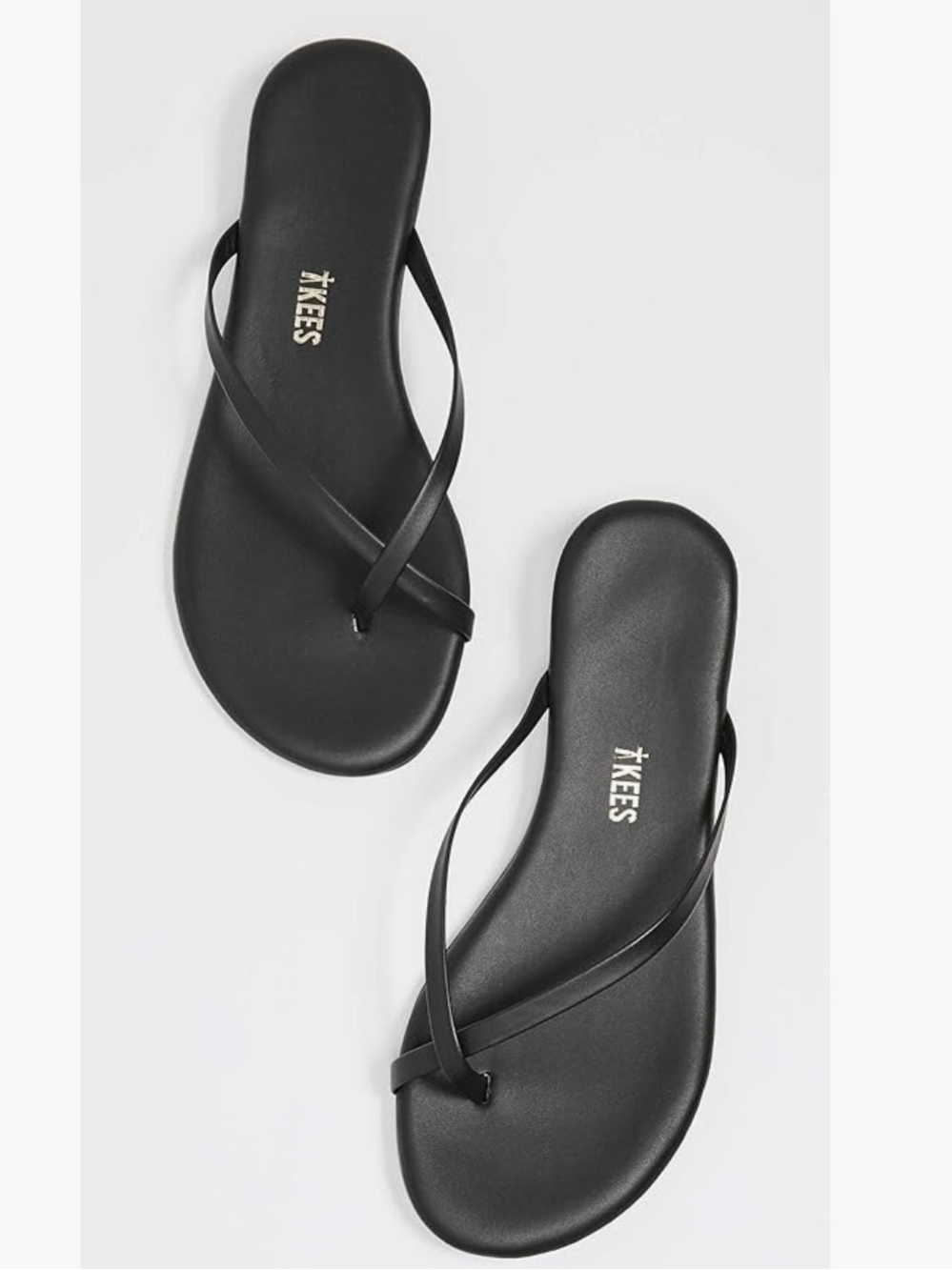 TKEES Women's Riley Flip Flops in Black (Sable)